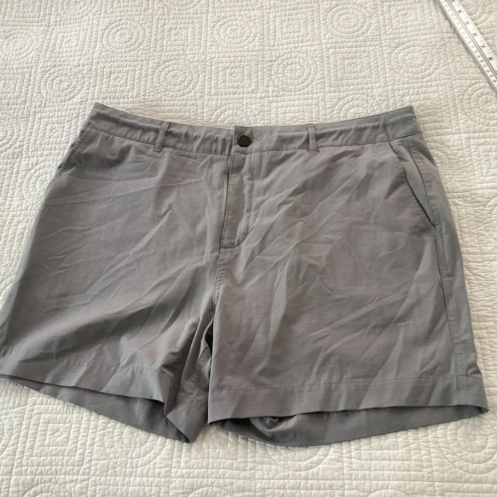 Faherty All Day Shorts Gray Size 36 Grey Casual Drawstring Pockets Performance L